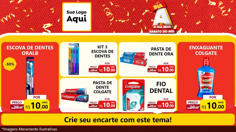 Modelo de TV para TV Horizontal com o tema Dia A o Dia Mais Barato do Mês para Higiene Pessoal