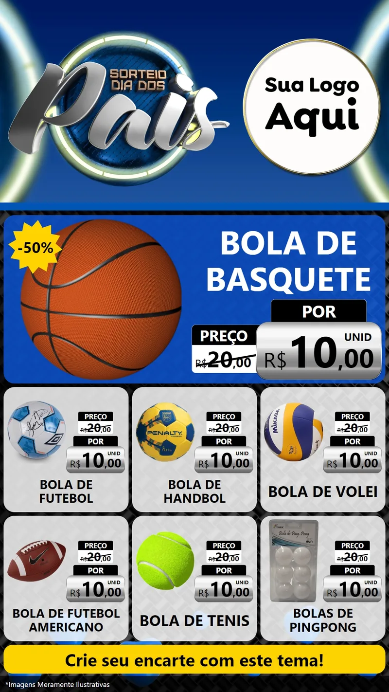 Modelo de Rede Social para Stories com o tema Sorteio Dia Dos Pais para Artigos Esportivos