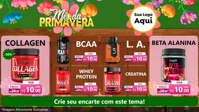 Modelo de TV para TV Horizontal com o tema Mês da Primavera para Suplementos alimentares