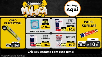 Modelo de TV para TV Horizontal com o tema Segunda Maluca para Embalagens