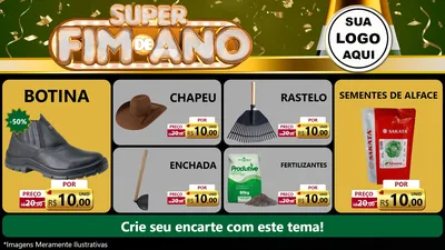 Modelo de TV para TV Horizontal com o tema Super Fim de Ano para Agropecuária