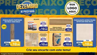 Modelo de TV para TV Horizontal com o tema Dezembro de Preço Baixo para Pisos e revestimentos