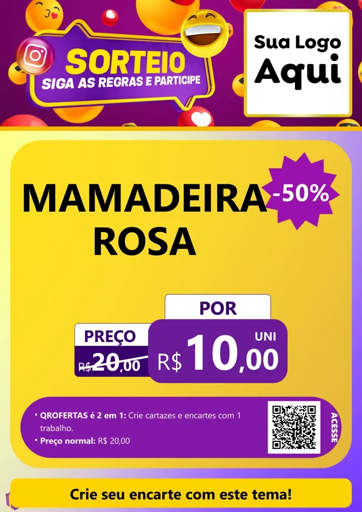 Modelo de Cartaz para Cartaz A4 Vertical com o tema Sorteio para Bebês