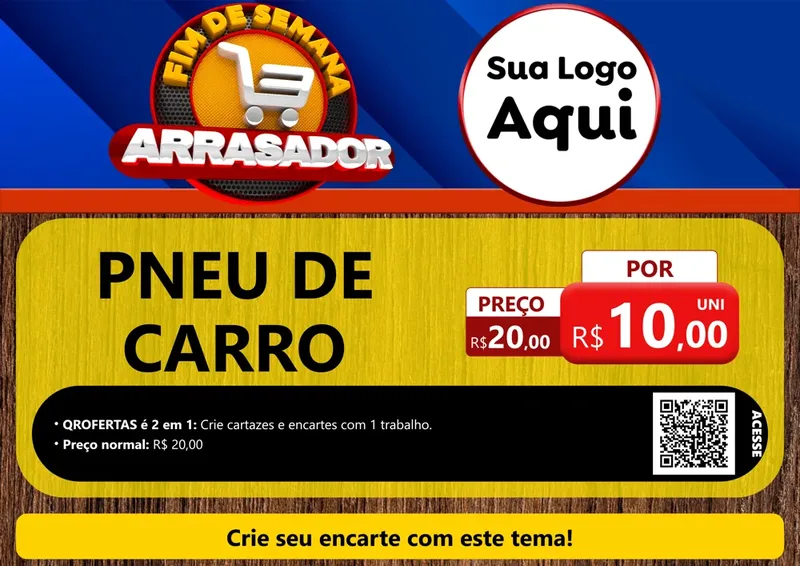 Modelo de Cartaz para Cartaz A4 Horizontal com o tema Fim De Semana Arrasador para Auto peças