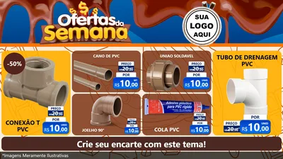 Modelo de TV para TV Horizontal com o tema Ofertas da Semana - Páscoa para Tubos e conexões