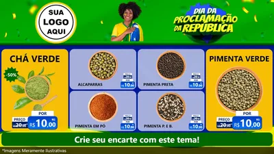 Modelo de TV para TV Horizontal com o tema Dia Da Proclamação Da República para Produtos Naturais