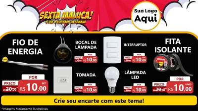 Modelo de TV para TV Horizontal com o tema Sexta Maluca! para Materiais Elétricos