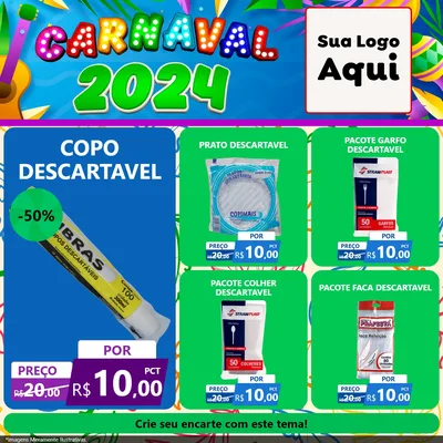 Modelo de Rede Social para Feed Facebook com o tema Carnaval 2027 para Embalagens