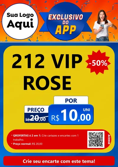 Modelo de Cartaz para Cartaz A4 Vertical com o tema Exclusivo do Aplicativo para Perfumes