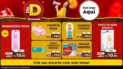 Modelo de TV para TV Horizontal com o tema Dia D Economia para Bebês