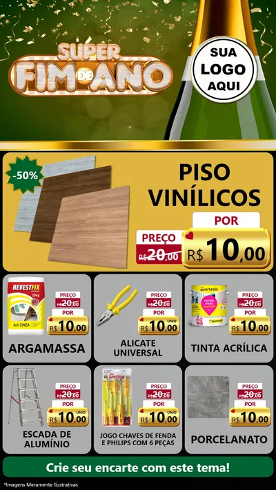 Modelo de Rede Social para Stories com o tema Super Fim de Ano para Material para Construção