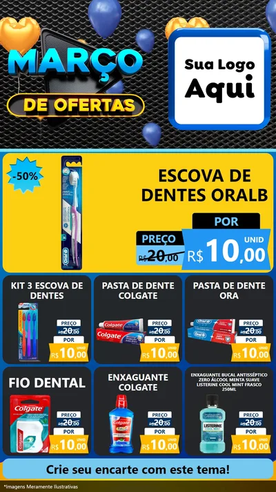 Modelo de Rede Social para Stories com o tema Março de Ofertas para Higiene Pessoal