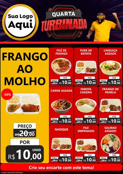 Modelo de Encarte para Encarte A4 Vertical com o tema Quarta Turbinada para Restaurante