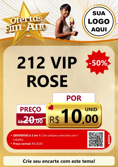 Modelo de Cartaz para Cartaz A4 Vertical com o tema Ofertas Fim de Ano para Perfumes