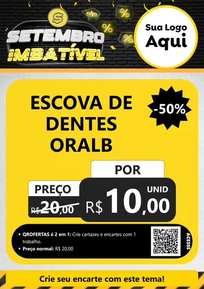 Modelo de Cartaz para Cartaz A4 Vertical com o tema Setembro Imbatível para Higiene Pessoal