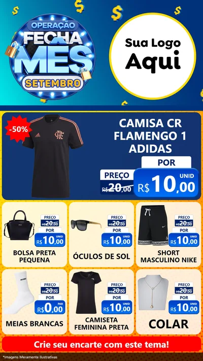 Modelo de Rede Social para Stories com o tema Operação Fecha Mês Setembro para Roupas e acessórios