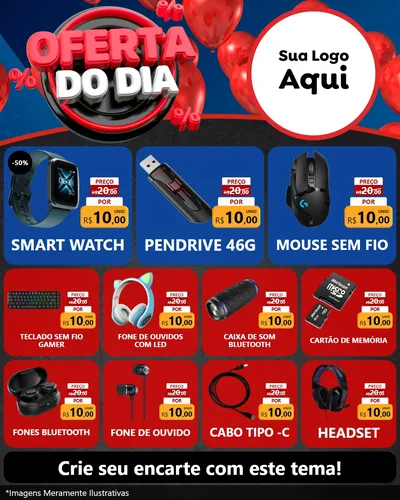 Modelo de Rede Social para Feed Instagram com o tema Oferta do Dia para Informática