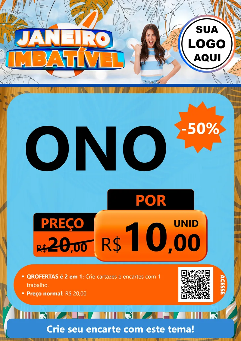 Modelo de Cartaz para Cartaz A4 Vertical com o tema Janeiro Imbatível para Óticas