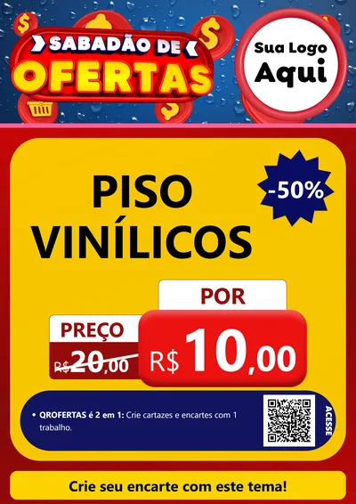 Modelo de Cartaz para Cartaz A4 Vertical com o tema Sabadão de Ofertas para Material para Construção