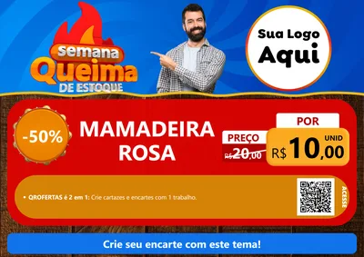 Modelo de Cartaz para Cartaz A4 Horizontal com o tema Semana Queima de Estoque para Bebês