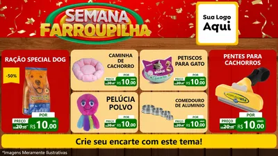 Modelo de TV para TV Horizontal com o tema Semana Farroupilha para Pet Shop