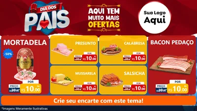Modelo de TV para TV Horizontal com o tema Dia dos Pais para Frios e Laticínios