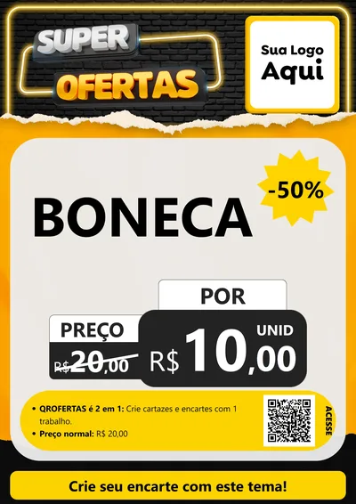 Modelo de Cartaz para Cartaz A4 Vertical com o tema Super Ofertas para Brinquedos