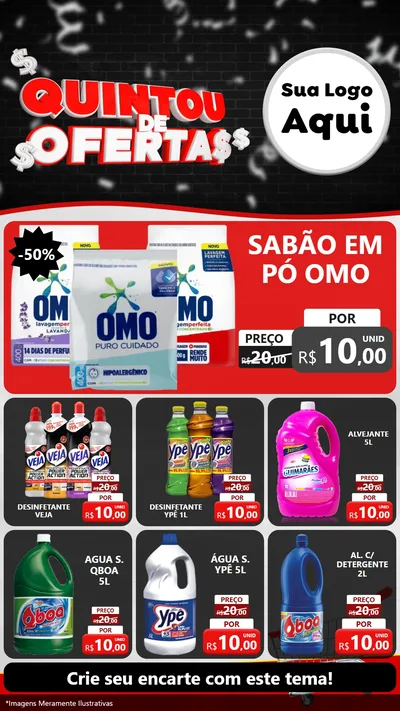 Modelo de Rede Social para Stories com o tema Quintou de Ofertas para Produtos de Limpeza