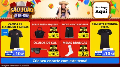 Modelo de TV para TV Horizontal com o tema São João de Ofertas para Roupas e acessórios