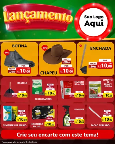Modelo de Rede Social para Feed Instagram com o tema Lançamento para Agropecuária