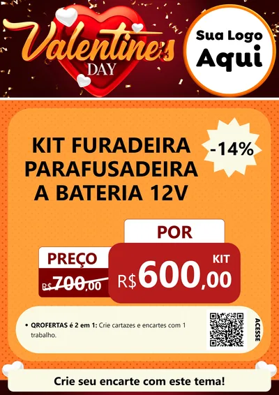 Modelo de Cartaz para Cartaz A4 Vertical com o tema Valentine's Day para Maquinas e Ferramentas