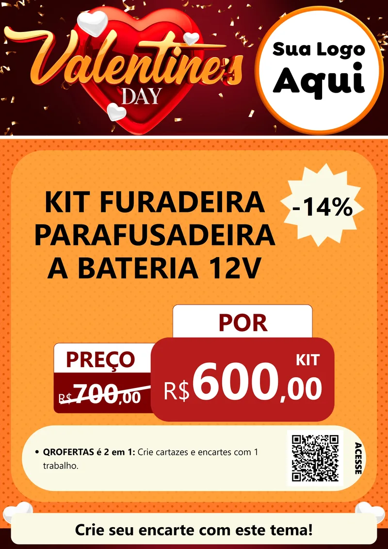Modelo de Cartaz para Cartaz A4 Vertical com o tema Valentine's Day para Maquinas e Ferramentas