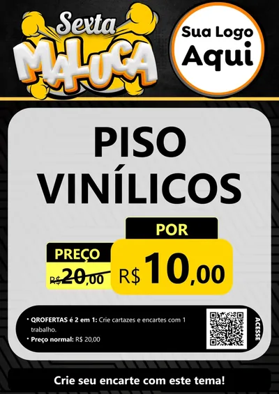 Modelo de Cartaz para Cartaz A4 Vertical com o tema Sexta Maluca para Material para Construção