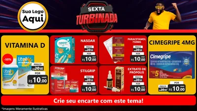 Modelo de TV para TV Horizontal com o tema Sexta Turbinada para Farmácia