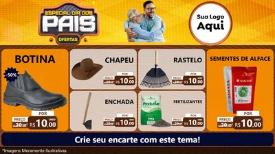 Modelo de TV para TV Horizontal com o tema Especial Dia dos Pais para Agropecuária