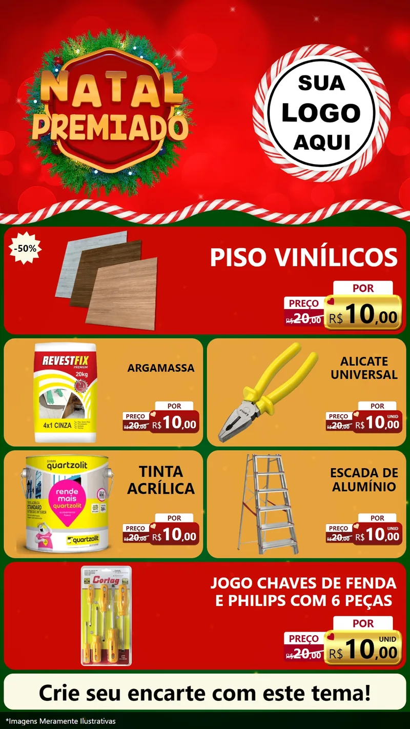 Modelo de TV para TV Vertical com o tema Natal Premiado para Material para Construção
