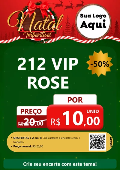 Modelo de Cartaz para Cartaz A4 Vertical com o tema Natal Imperdível para Perfumes