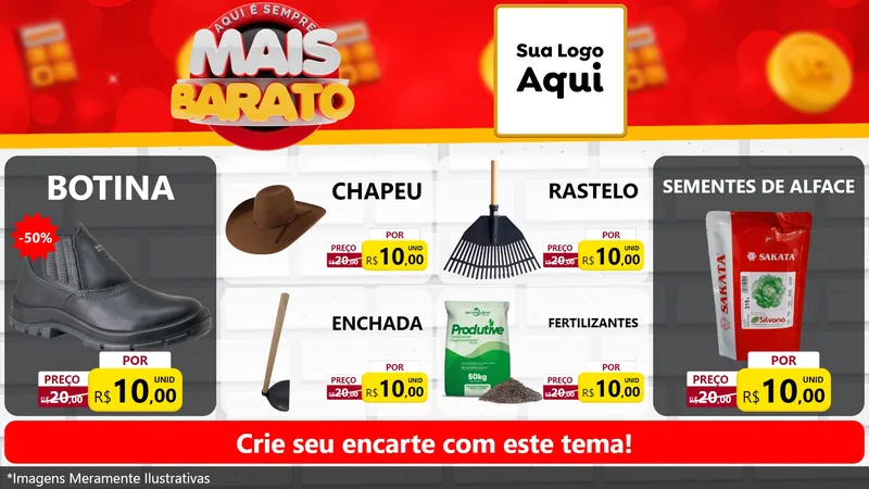 Modelo de TV para TV Horizontal com o tema Mais Barato para Agropecuária