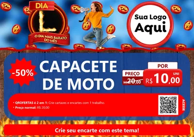 Modelo de Cartaz para Cartaz A4 Horizontal com o tema Dia L - O Dia Mais Barato Do Mês para Moto peças