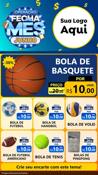 Modelo de Rede Social para Stories com o tema Operação Fecha Mês, Junho para Artigos Esportivos