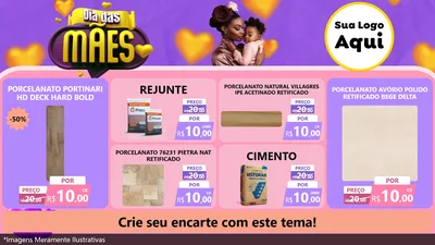 Modelo de TV para TV Horizontal com o tema Dia das Mães para Pisos e revestimentos