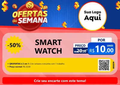 Modelo de Cartaz para Cartaz A4 Horizontal com o tema Ofertas Da Semana para Informática