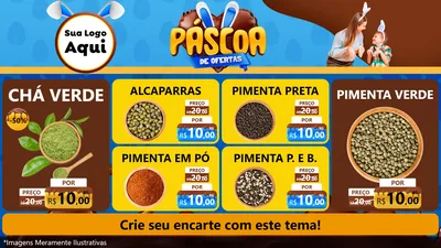 Modelo de TV para TV Horizontal com o tema Páscoa de Ofertas para Produtos Naturais