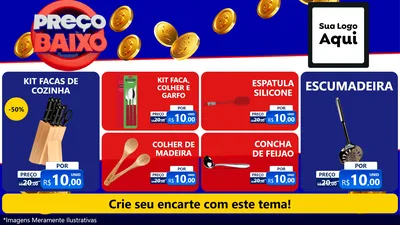 Modelo de TV para TV Horizontal com o tema Preço Baixo para Utilidades Domésticas