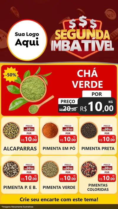 Modelo de Rede Social para Stories com o tema Segunda Imbatível para Produtos Naturais
