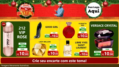 Modelo de TV para TV Horizontal com o tema Promoção de Natal para Perfumes