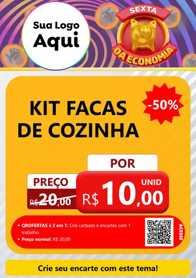 Modelo de Cartaz para Cartaz A4 Vertical com o tema Sexta da Economia para Utilidades Domésticas