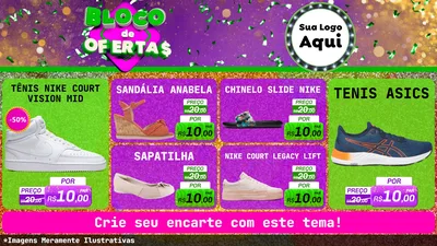 Modelo de TV para TV Horizontal com o tema Bloco de Ofertas para Calçados