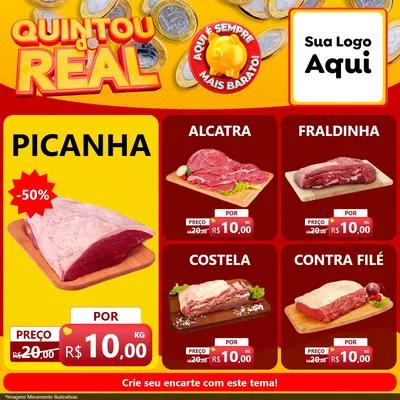 Modelo de Rede Social para Feed Facebook com o tema Quintou do Real para Açougue
