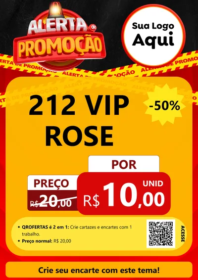 Modelo de Cartaz para Cartaz A4 Vertical com o tema Alerta de Promoção para Perfumes